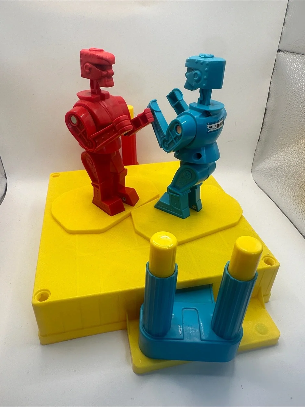 Mattel Rock 'Em Sock 'Em Robots Boxing Game - Blue & Red with Yellow Ring